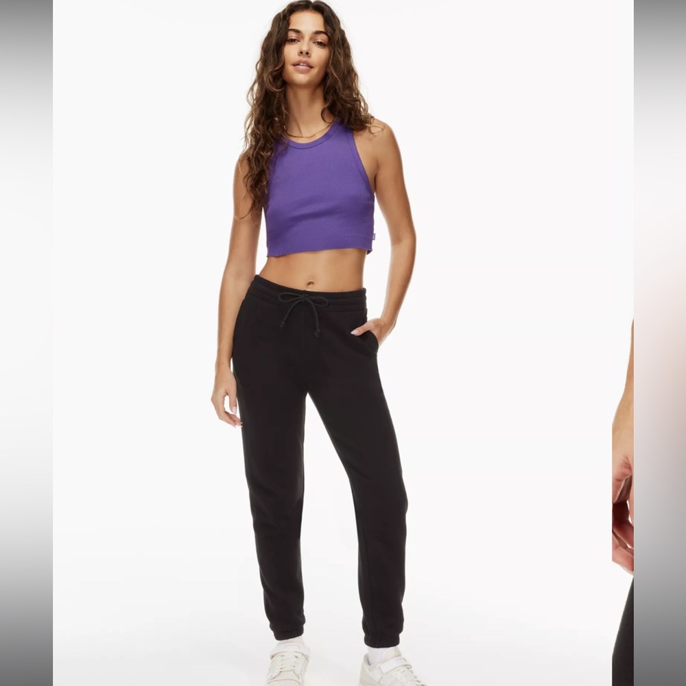 TNA Cozy Fleece Perfect Sweatpant BLACK Aritzia